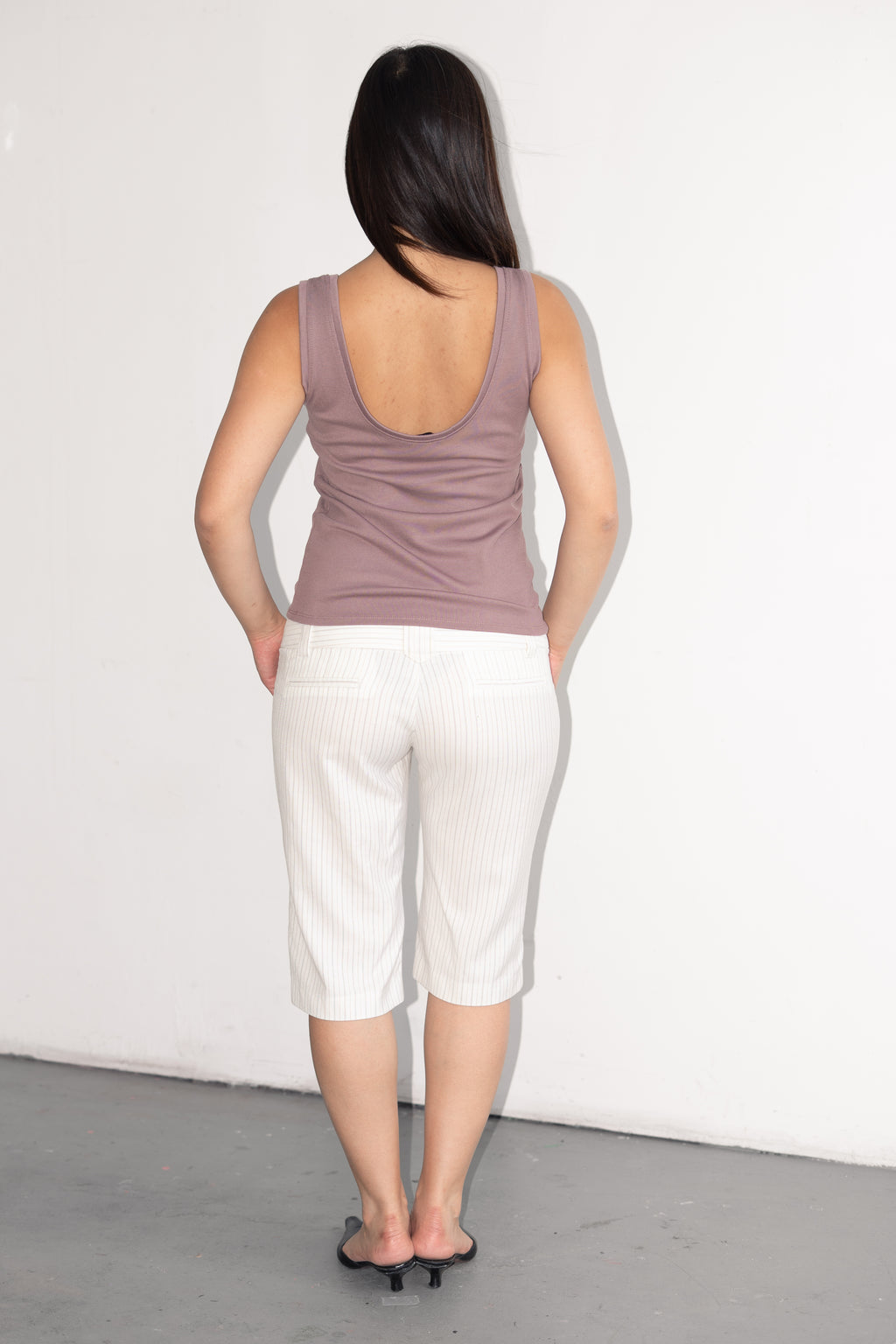 White Shorts Pinstripe - Size S/M